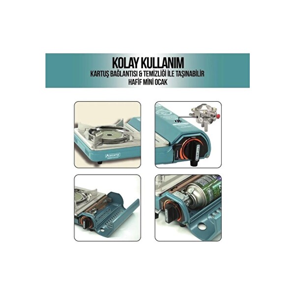 Orcamp Seramik Brülörlü Portatif Mavi Tekli Ocak