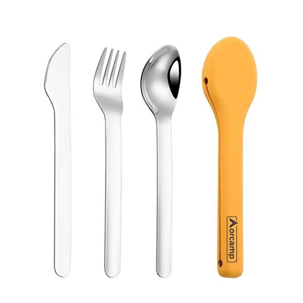 Orcamp Kamp Çatal Kaşık Seti - Sarı
