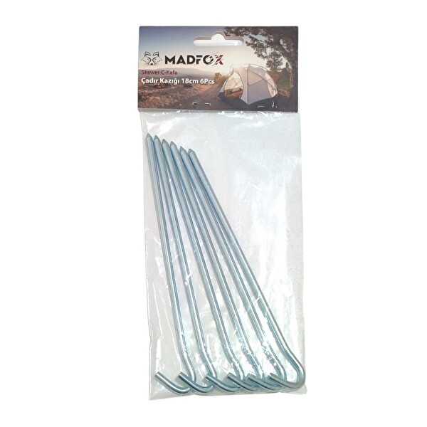 Madfox Skewer C-Kafa Çadır Kazığı 18 CM - 6 Parç