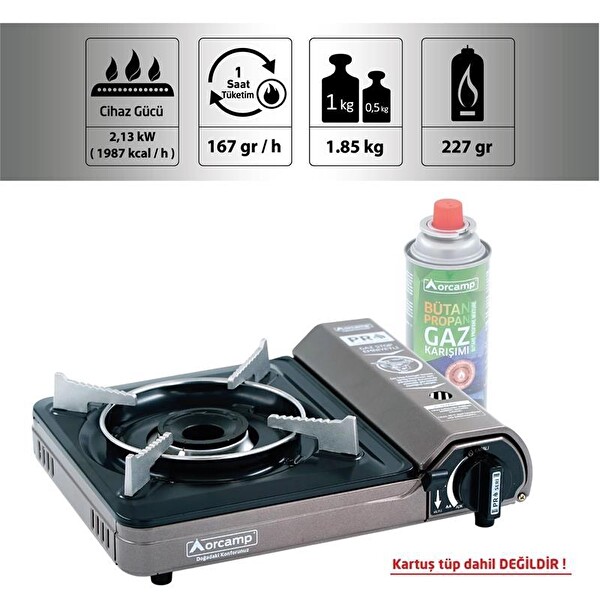 Orcamp Gri Tekli Portatif Ocak CK-505