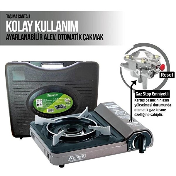 Orcamp Gri Tekli Portatif Ocak CK-505