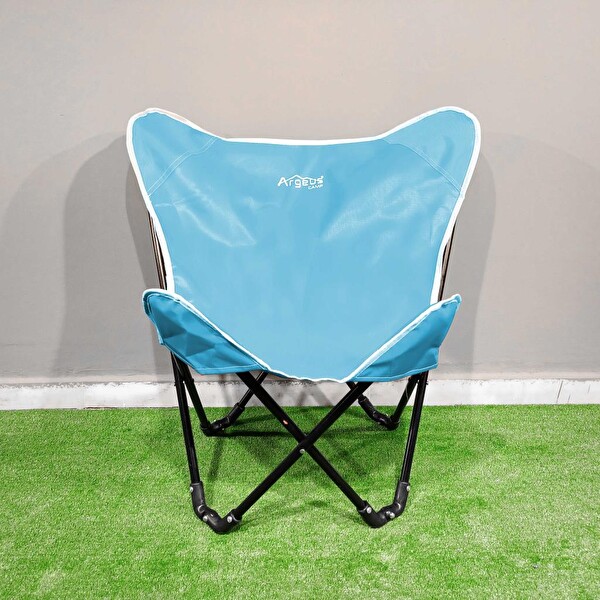 Argeus Butterfly Katlanabilir Mavi Kamp Sandalyesi