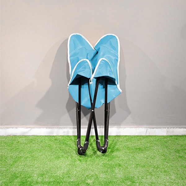 Argeus Butterfly Katlanabilir Mavi Kamp Sandalyesi