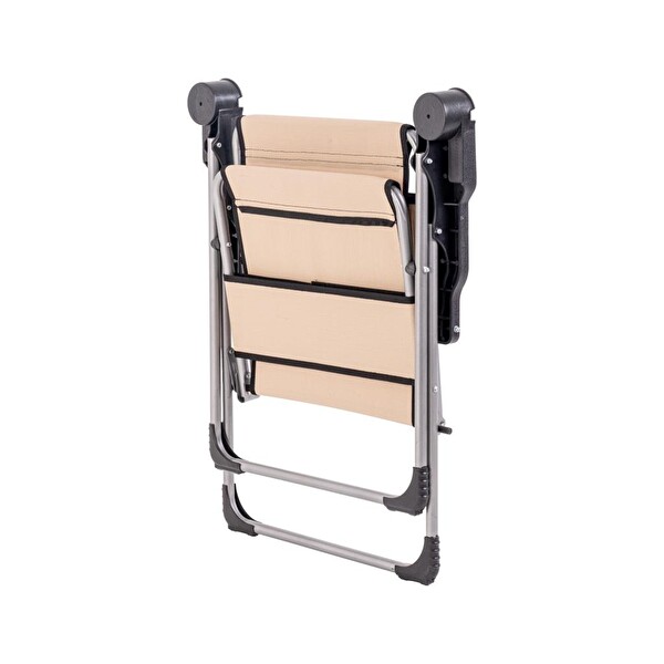 Argeus Rock Katlanabilir Bardaklıklı Bej Piknik ve Kamp Sandalyesi A-02-R14