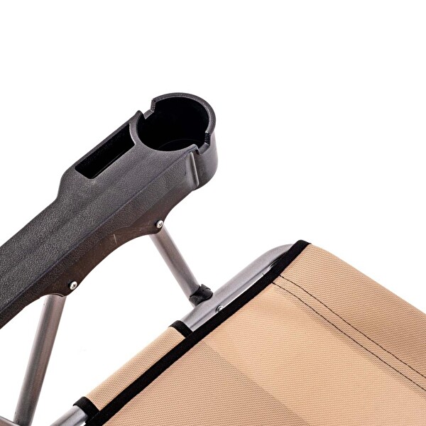 Argeus Rock Katlanabilir Bardaklıklı Bej Piknik ve Kamp Sandalyesi A-02-R14