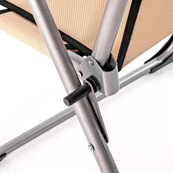 Argeus Rock Katlanabilir Bardaklıklı Bej Piknik ve Kamp Sandalyesi A-02-R14