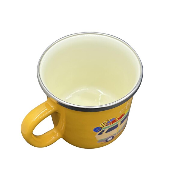 Orcamp OUT-1900 Retro Emaye Kupa Bardak Adventure Hardal