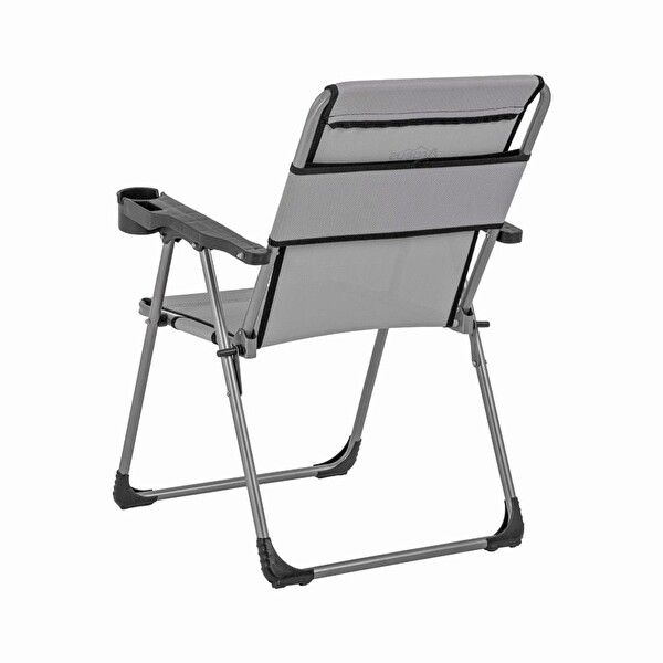 Argeus (A-14) Bardaklıklı Rock Kül Gri Katlanabilir Piknik ve Kamp Sandalyesi