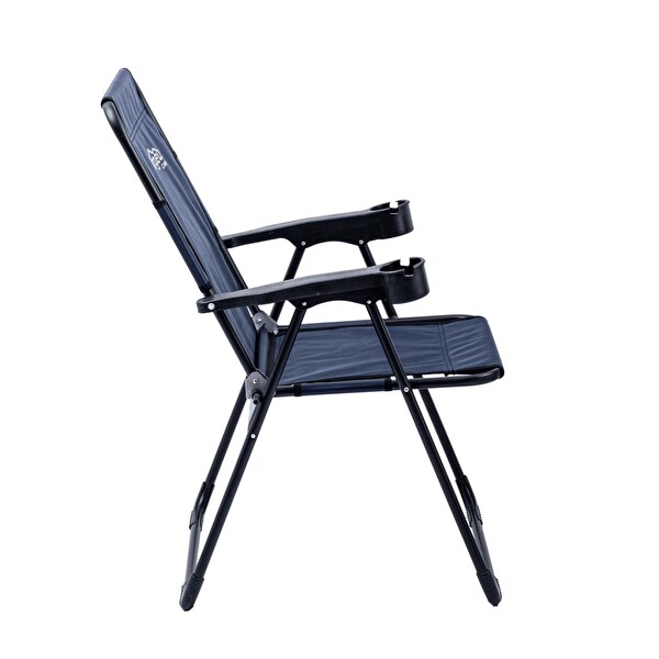 Argeus Rest Bardaklıklı Lacivert Katlanabilir Kamp Sandalyesi