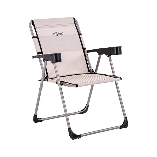 Argeus (A-22) Bardaklıklı Rock Kestane Katlanabilir Piknik ve Kamp Sandalyesi