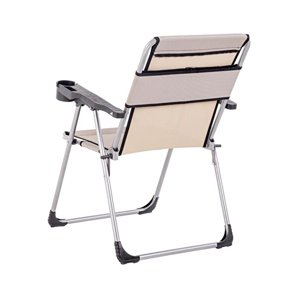 Argeus (A-22) Bardaklıklı Rock Kestane Katlanabilir Piknik ve Kamp Sandalyesi