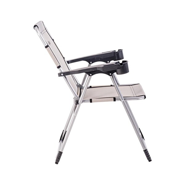 Argeus (A-22) Bardaklıklı Rock Kestane Katlanabilir Piknik ve Kamp Sandalyesi