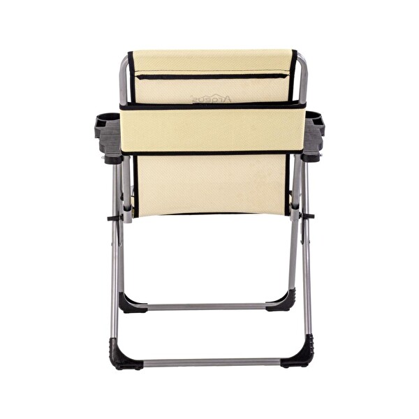 Argeus Katlanabilir (A-24-R16) Bardaklıklı Rock Buğday Piknik ve Kamp Sandalyesi