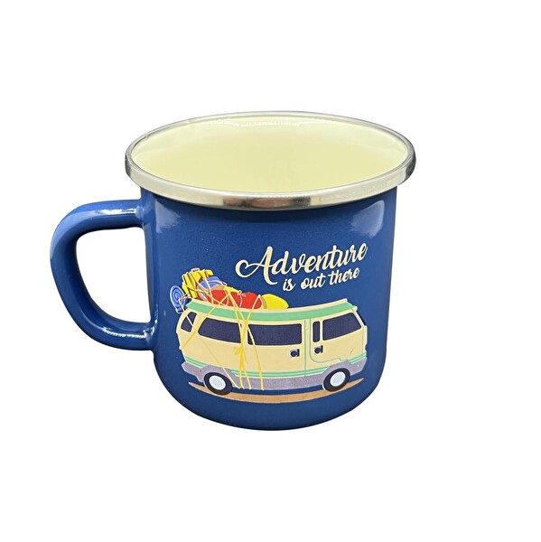 Orcamp (OUT-1900) Adventure Mavi Retro Emaye Kupa Bardak