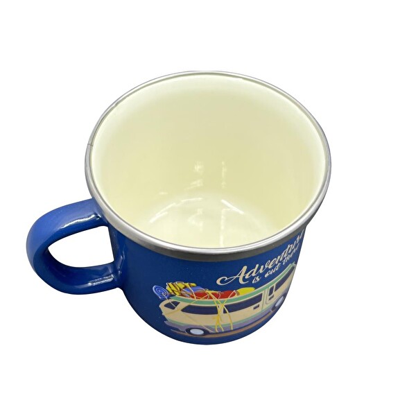 Orcamp (OUT-1900) Adventure Mavi Retro Emaye Kupa Bardak