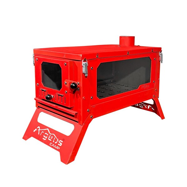 Argeus (ARG-004) Kırmızı Kamp Sobası