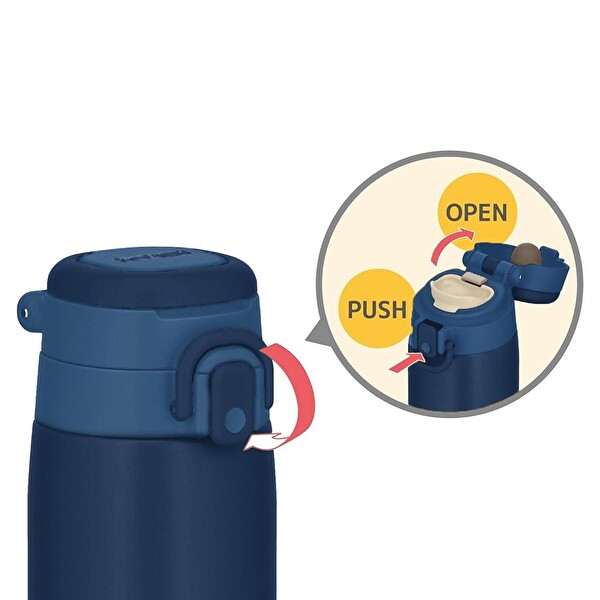 Thermos JOS-750 Vacuum Insulated Taşıma Halkalı 0.75 LT Indigo Mavi Mug