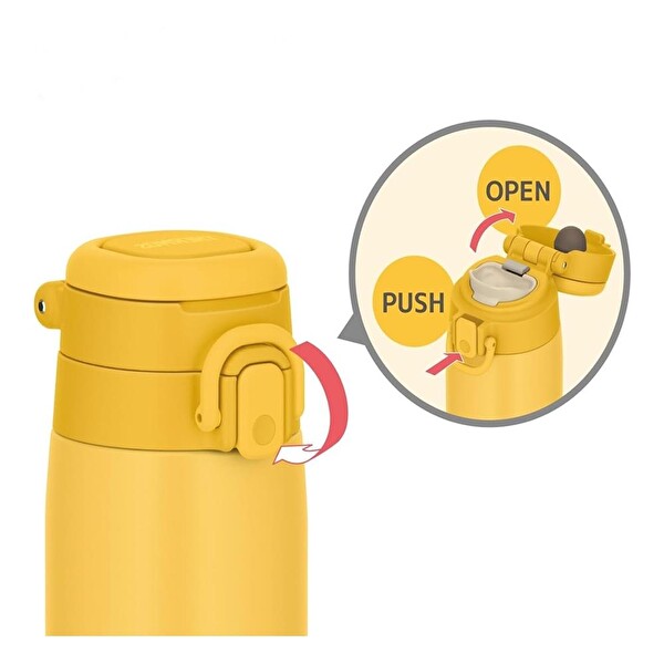Thermos JOS-550 Vacuum Insulated Taşıma Halkalı 0.55 LT Sarı Mug