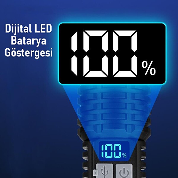 Valkyrie 5 Işık Modu Type-C Şarjlı Çakar Modlu Zoom Özellikli LED El Feneri