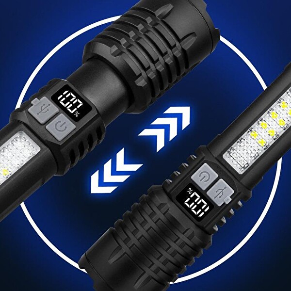 Valkyrie 5 Işık Modu Type-C Şarjlı Çakar Modlu Zoom Özellikli LED El Feneri