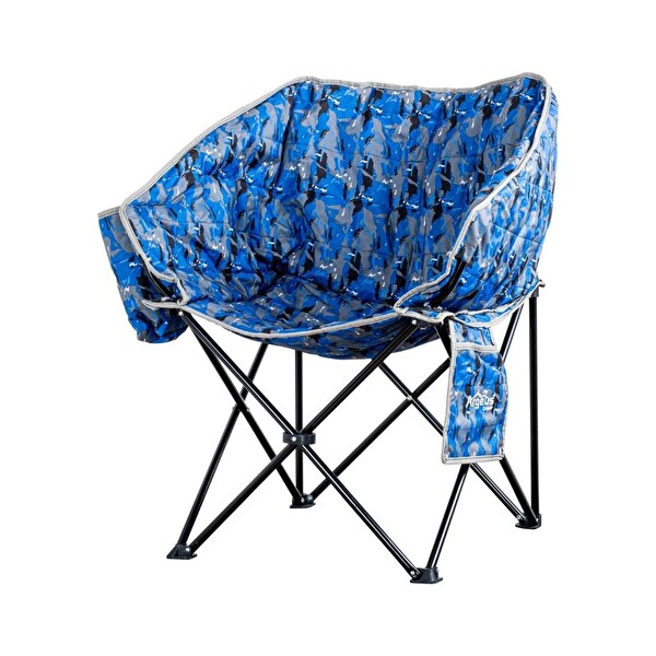 Argeus Balcony Comfort Mavi Kamuflaj Katlanabilir Kamp Sandalyesi