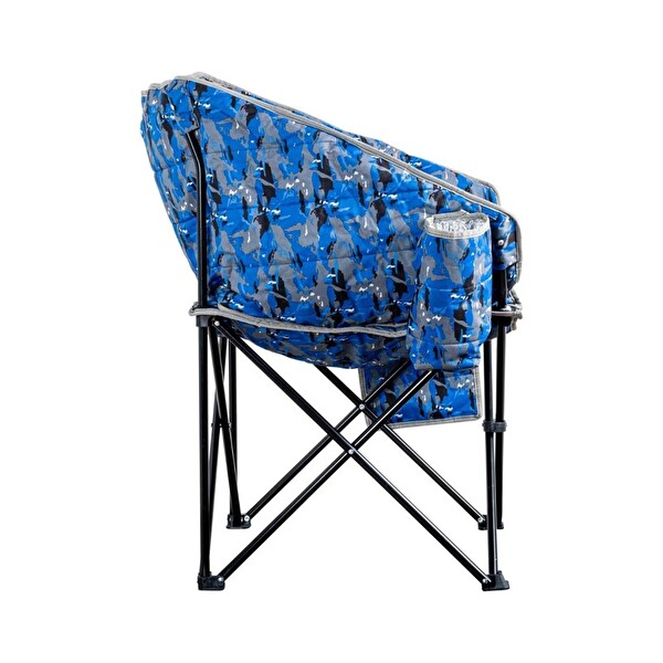 Argeus Balcony Comfort Mavi Kamuflaj Katlanabilir Kamp Sandalyesi