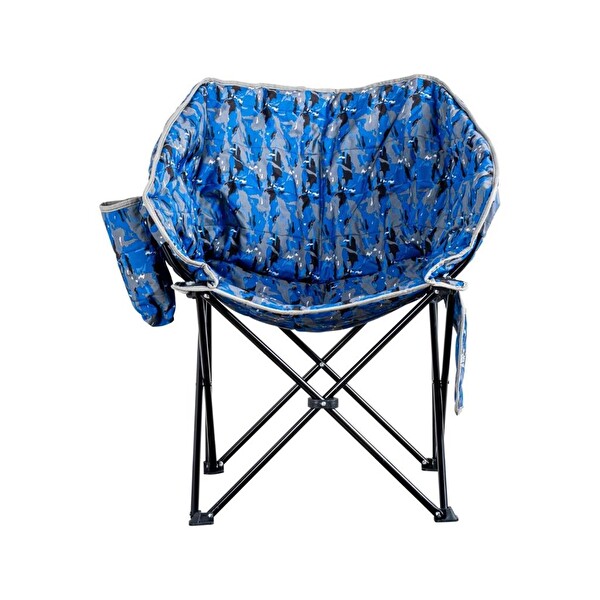 Argeus Balcony Comfort Mavi Kamuflaj Katlanabilir Kamp Sandalyesi