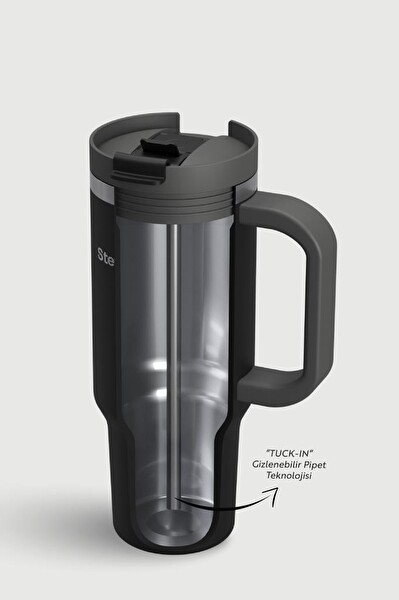 Stevig ST-236 2 Moods Tuck-in Tumbler Black 900 ML Sızdırmaz Çelik Termos