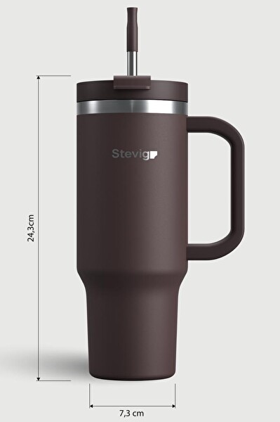 Stevig ST-238 2 Moods Tuck-in Tumbler 900 ML Chocolate Plum Sızdırmaz Çelik Termos
