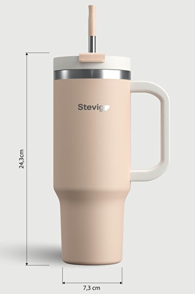 Stevig ST-239 2 Moods Tuck-in Tumbler 900 ML Bisque Sızdırmaz Çelik Termos