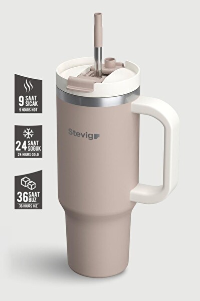 Stevig ST-243 2 Moods Tuck-in Tumbler 900 ML Pure Cashmere Sızdırmaz Çelik Termos