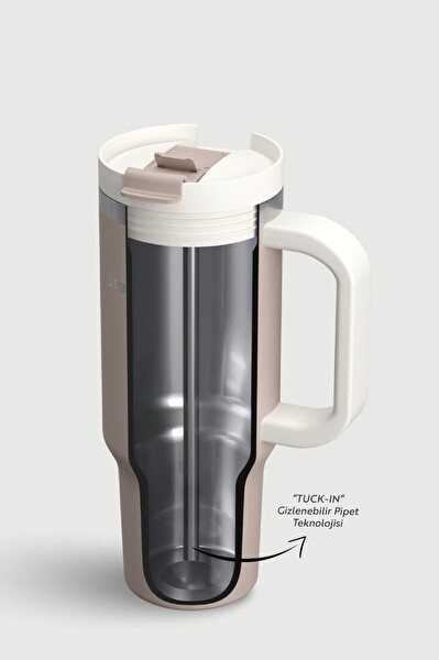 Stevig ST-243 2 Moods Tuck-in Tumbler 900 ML Pure Cashmere Sızdırmaz Çelik Termos