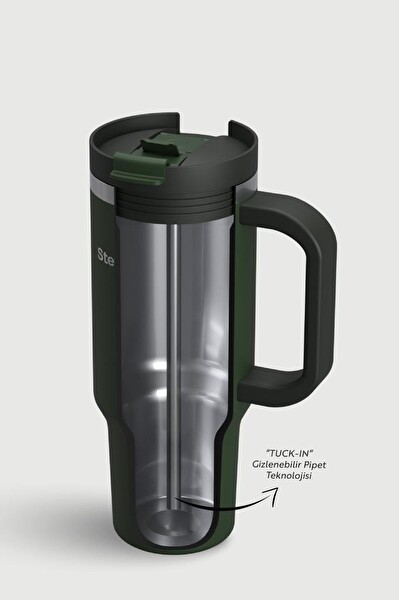 Stevig ST-237 2 Moods Tuck-in Tumbler 900 ML Yeşil Sızdırmaz Çelik Termos