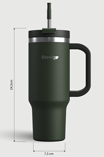 Stevig ST-237 2 Moods Tuck-in Tumbler 900 ML Yeşil Sızdırmaz Çelik Termos