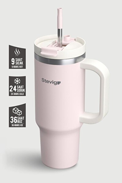 Stevig ST-241 2 Moods Tuck-in Tumbler 900 ML Petal Pink Sızdırmaz Çelik Termos