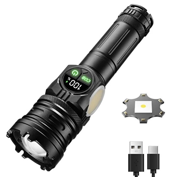 Wison 2500 Lümen 25 Watt Şarj Edilebilir Zoomlu El Feneri