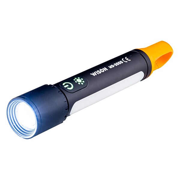 Wison Fonksiyonlu Zoomlu Şarjlı 10 W Metal Gövde El Feneri