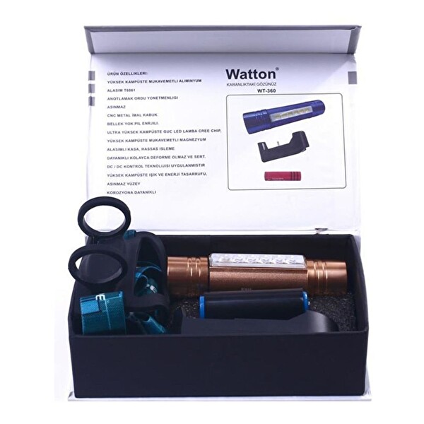 Watton Wt-360 Kafa Lambası Güçlü El Feneri