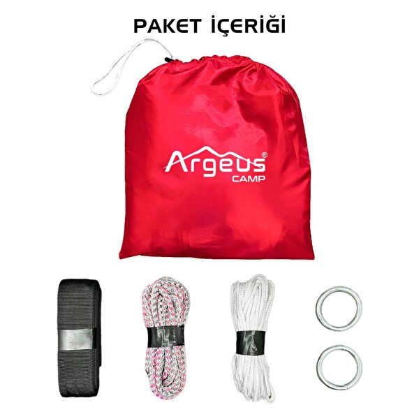 Argeus Cibinlikli Kırmızı Kamp Hamağı