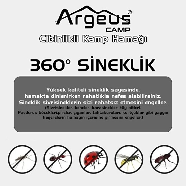 Argeus Cibinlikli Yeşil Kamp Hamağı