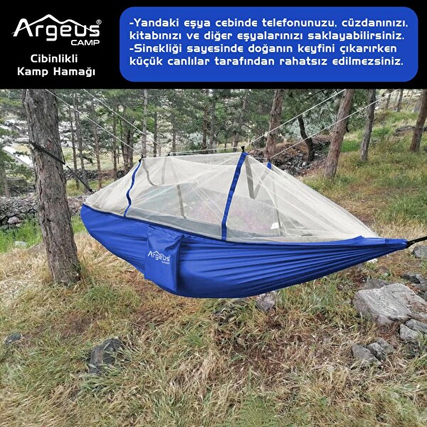 Argeus Cibinlikli Mavi Kamp Hamağı