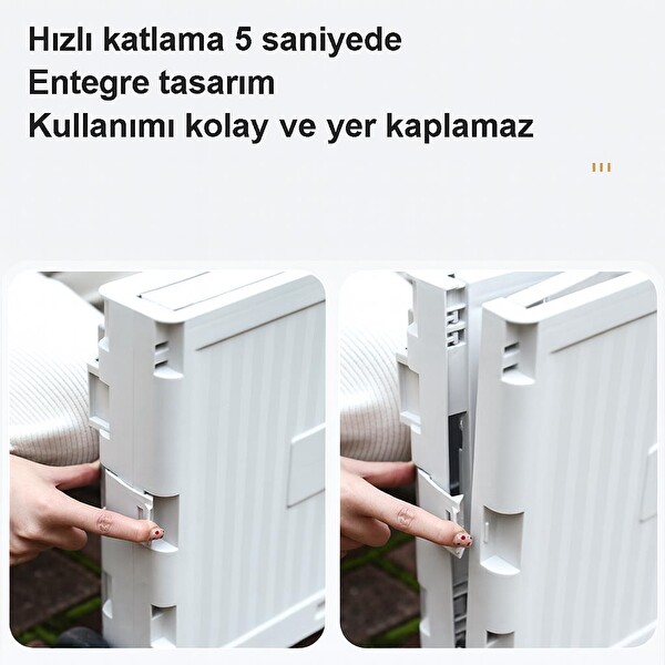 Valkyrie Katlanabilir İki Tekerlekli Alışveriş ve Depolama Çantası – Kapaklı Teleskopik Çekme Kolu Kamp Plaj Çok Amaçlı Beyaz