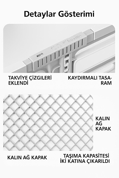 Valkyrie Katlanabilir İki Tekerlekli Alışveriş ve Depolama Çantası – Kapaklı Teleskopik Çekme Kolu Kamp Plaj Çok Amaçlı Beyaz