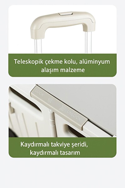 Valkyrie Katlanabilir İki Tekerlekli Alışveriş ve Depolama Çantası – Kapaklı Teleskopik Çekme Kolu Kamp Plaj Çok Amaçlı