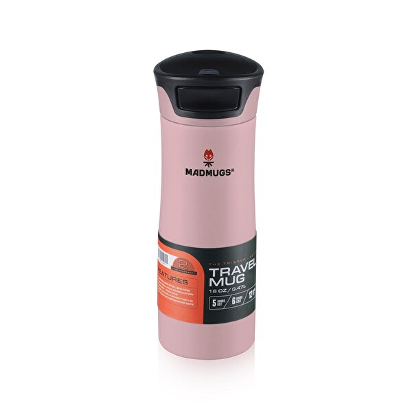 Madmugs TM-TA-005 0.47 L Pembe Travel Mug Termos Bardak