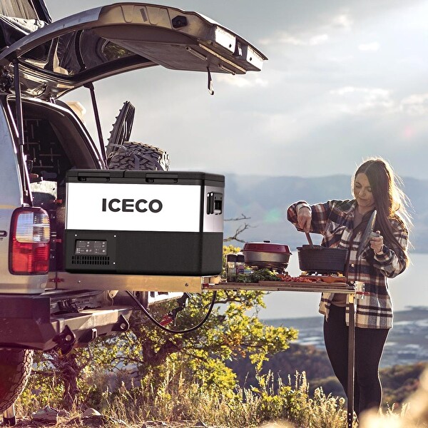 Iceco TCD55 12/24Volt 55 LT Çift Bölmeli Outdoor Kompresörlü Oto Dondurucu