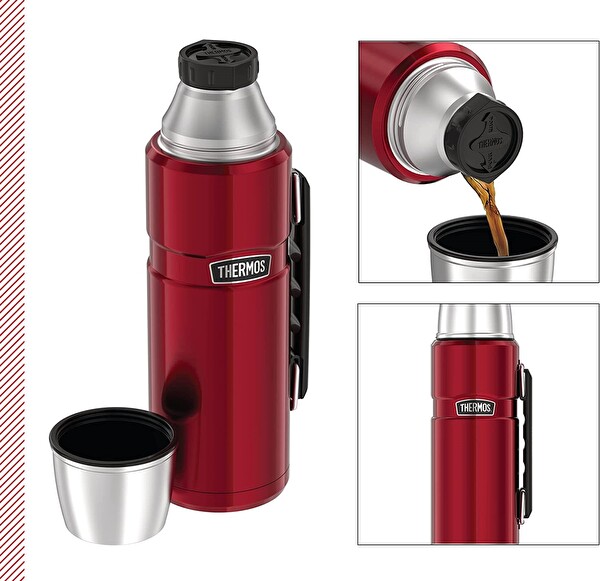 Thermos SK2020 SK2020CR Staınless King X Large 2 L Cranberry Termos