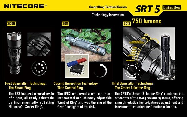 Nitecore SRT5 750 Lümen El Feneri (1x18650)