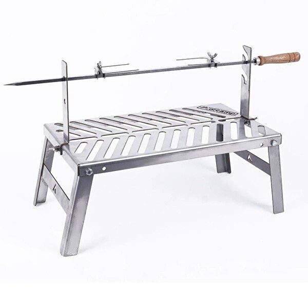 Orcamp Stovo Ateş Üstü Izgara Şiş Piliç Çevirme Aparatlı