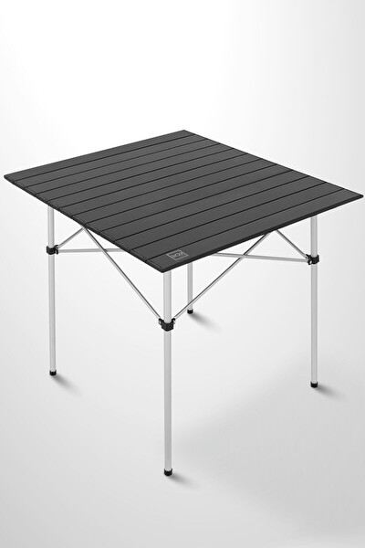 Box&Box Alüminyum Katlanabilir Kamp ve Piknik Masası Omuz Askılı Taşıma Çantasıyla XL Siyah